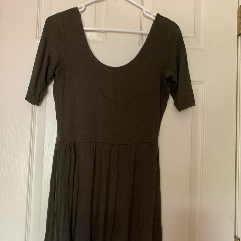 Cotton on Olive green scoop neck dress (short)